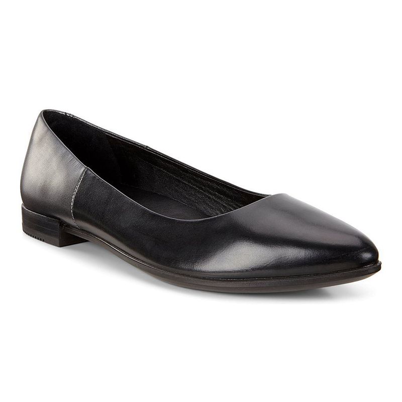 Women Ecco Shape Pointy Ballerina - Ballerina Black - India BZDPAI825